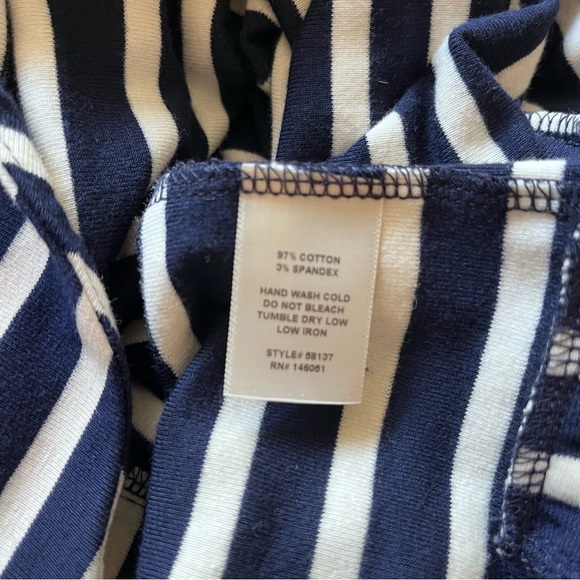 Monteau Navy White stripe tee dress. Size Medium - Picture 9 of 9